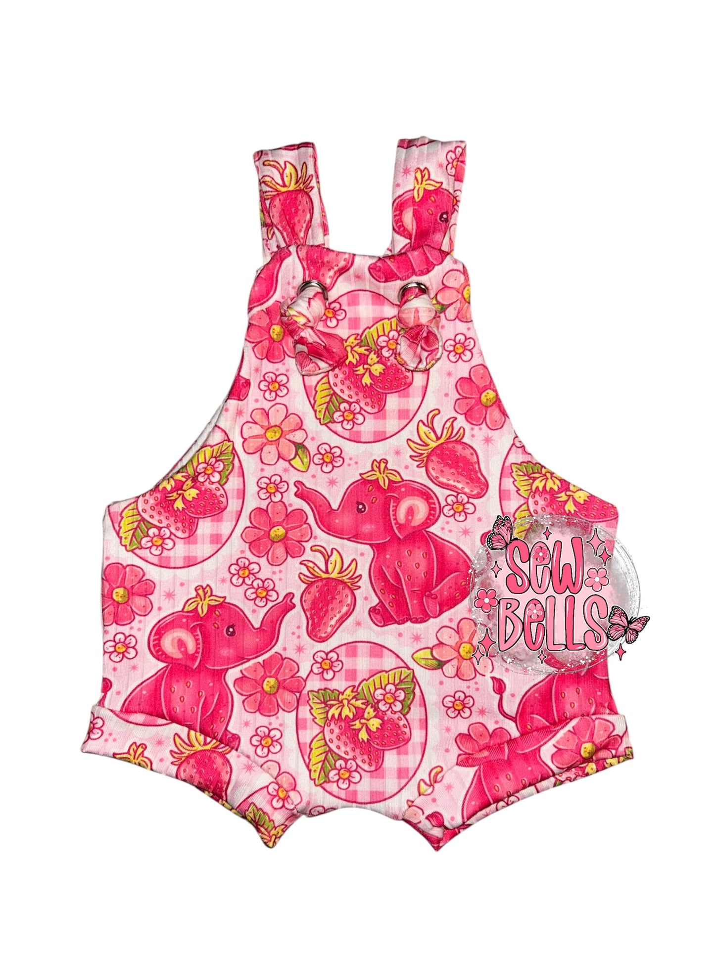 3/6 shortie knotted overalls
