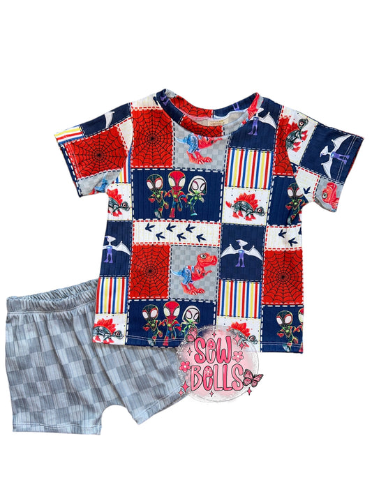 18/24 sew bells exclusive basic tee & boy shorts