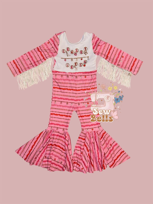 2t cowboy lover bell romper + fringe