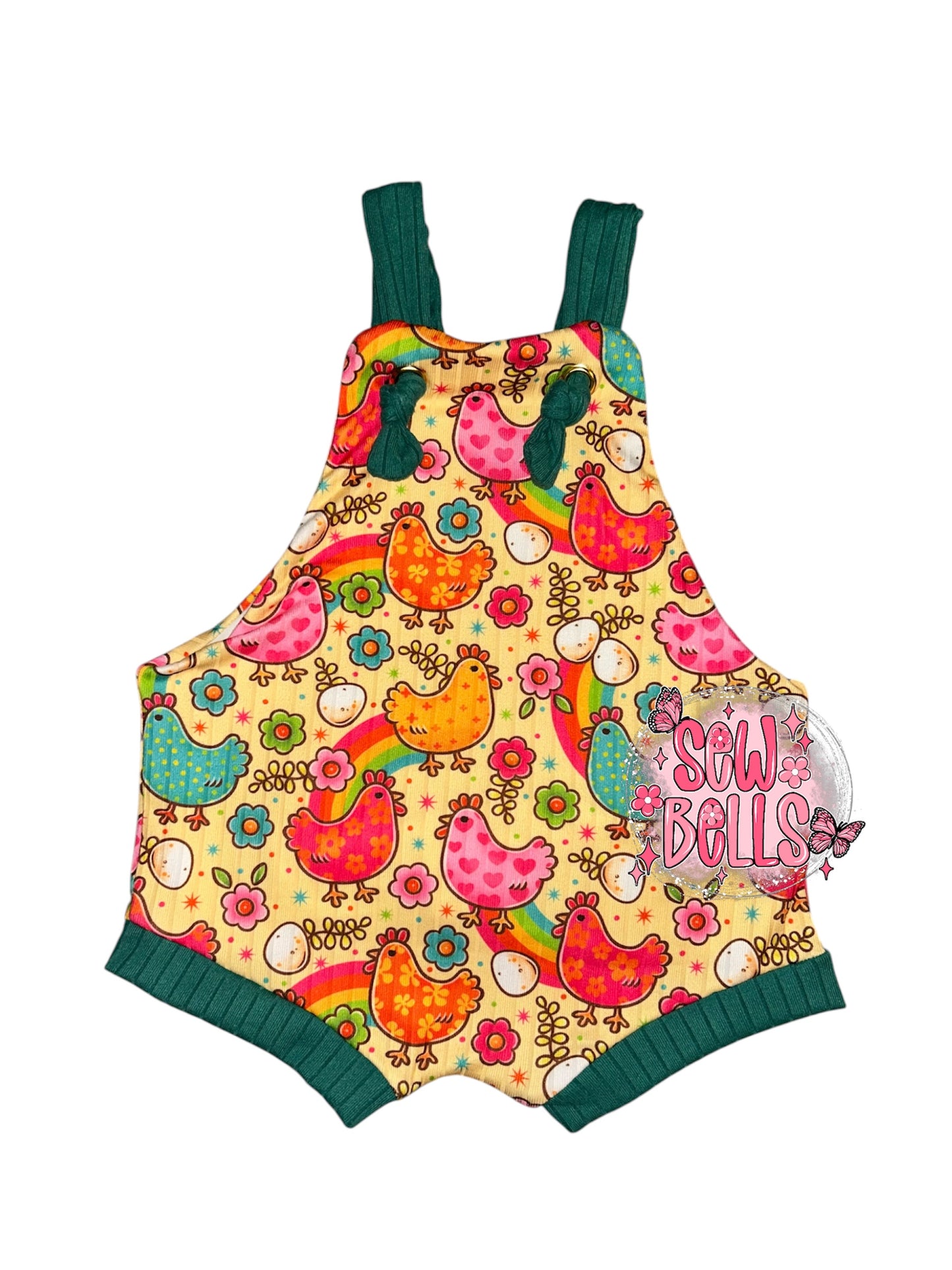 12/18 shortie knotted overalls