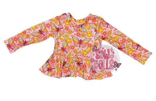 2t Long sleeve peplum